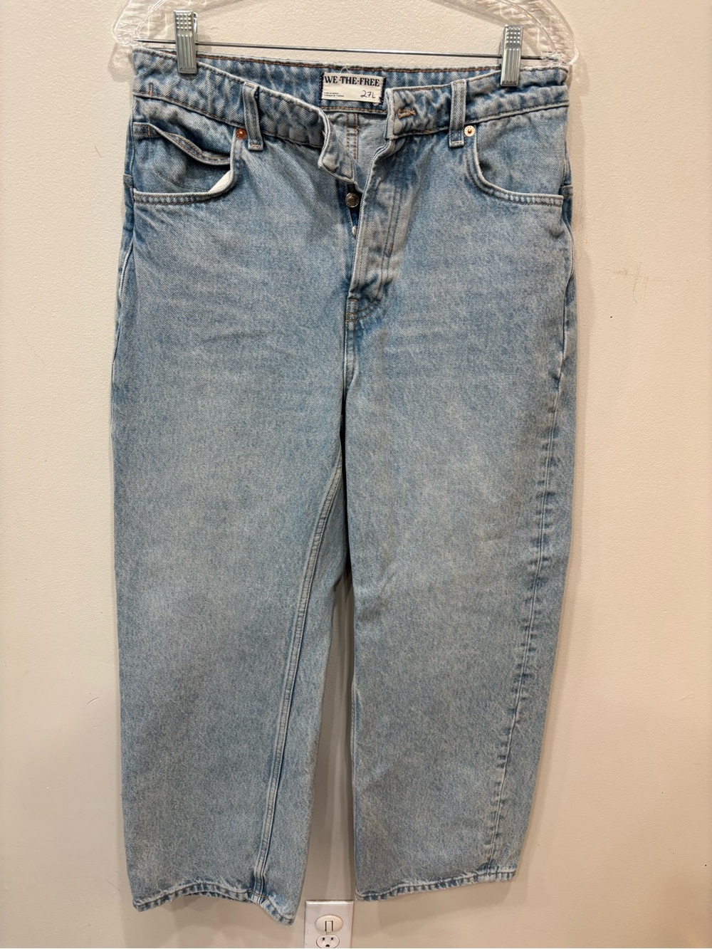 We The Free People Deep Trance Dropped Boyfriend Jeans Women’s Size 27-L